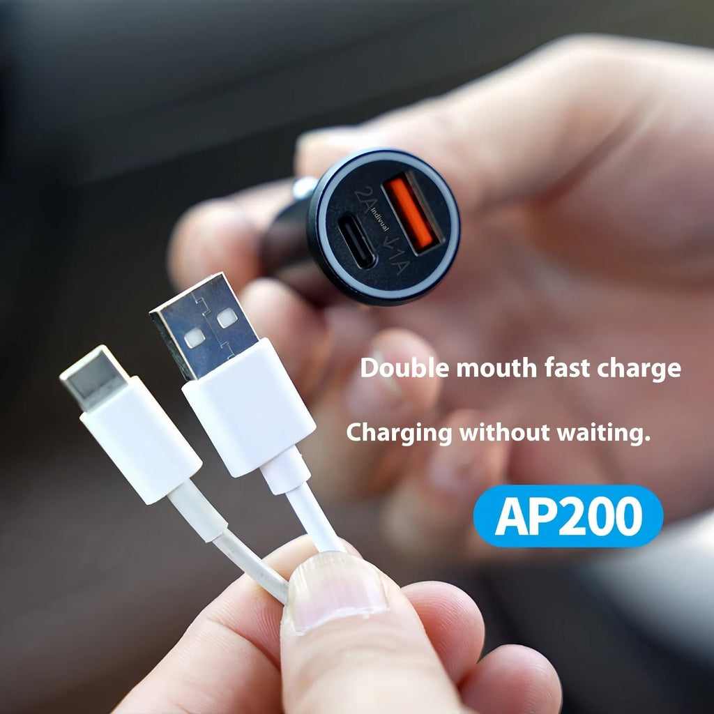 Matte black car GPS locator device with charging connector for vehicle tracking