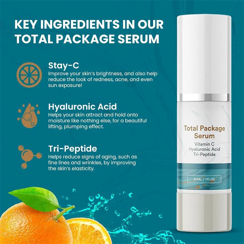 30ml bottle of moisturising and brightening facial essence serum.