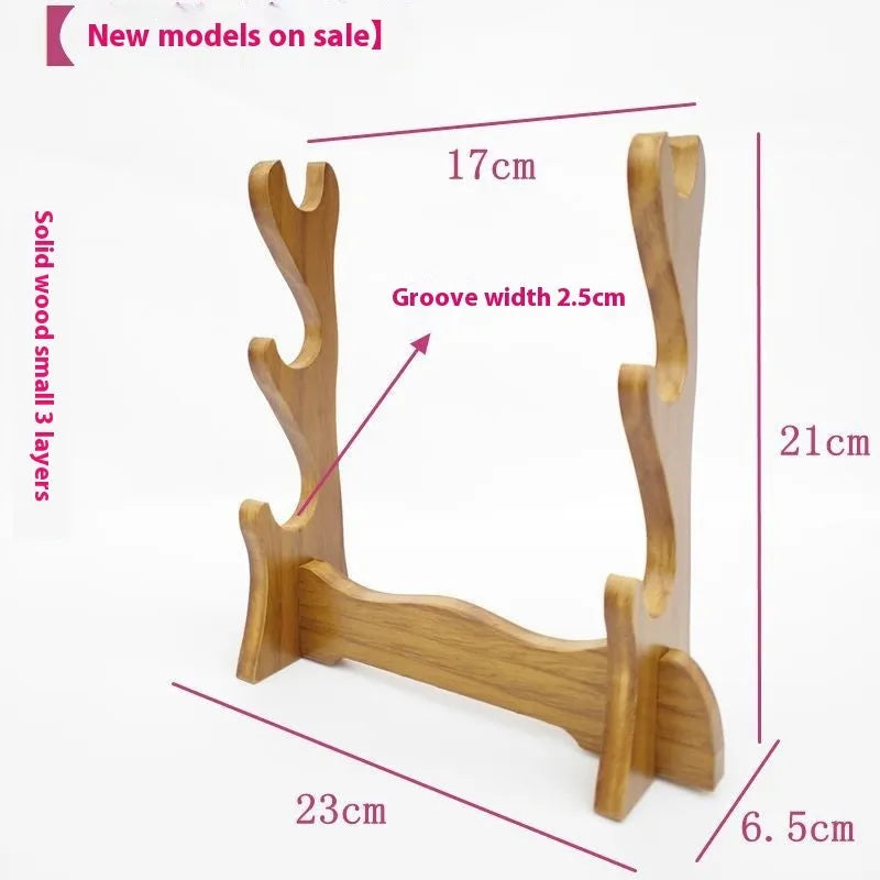 Wooden handmade multi-layer bracket shelf in Chinese style design for wall mounting