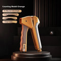 Adjustable hand grip strengthener fitness equipment with mechanical counter and spring mechanism.