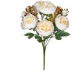 Artificial silk peony flower bouquet in champagne colour for home or wedding decoration