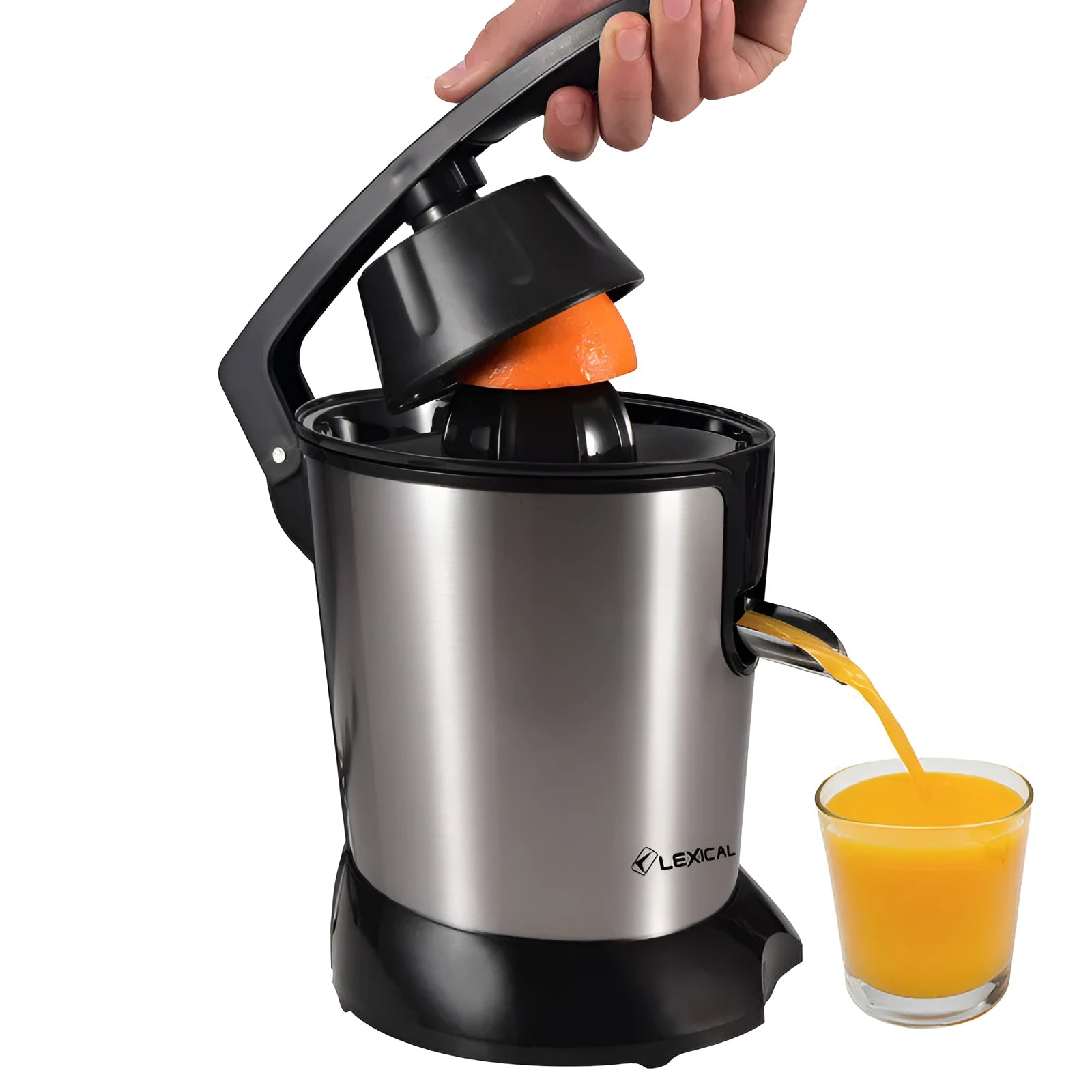 Lemon orange juice separation machine with stainless steel body and vertical screw rod cutter