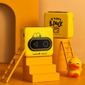 Compact Avocado Green Bluetooth thermal printer next to a mobile phone showing a photo being printed.