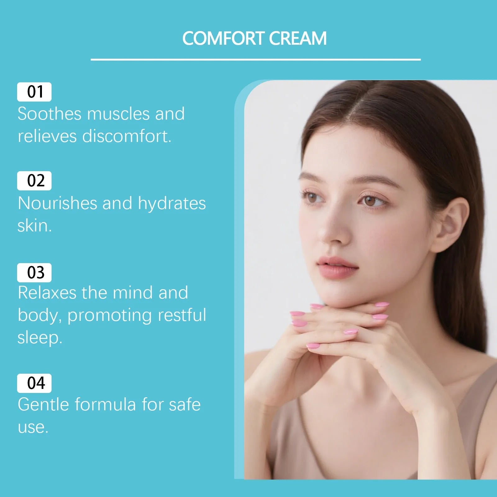 50g gentle hydrating body moisturising cream in white container with aloe vera extract