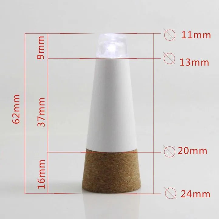 Rechargeable LED luminous bottle cap cork light with plastic shell