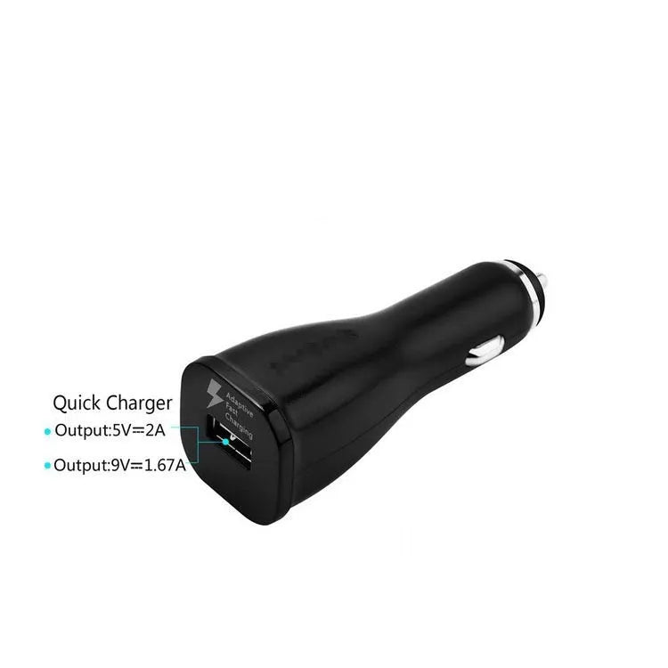 White QC30 USB car fast charger with QC2.0 certification for vehicle smartphone charging