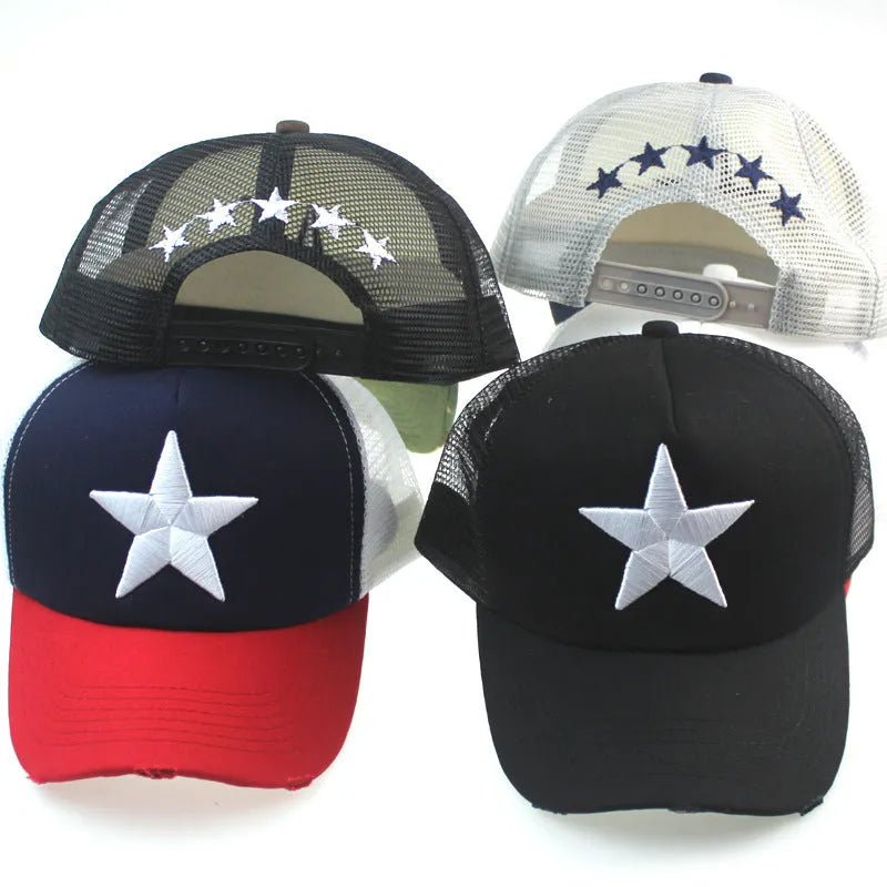Camouflage cotton baseball cap with bell-shaped top and long curved brim