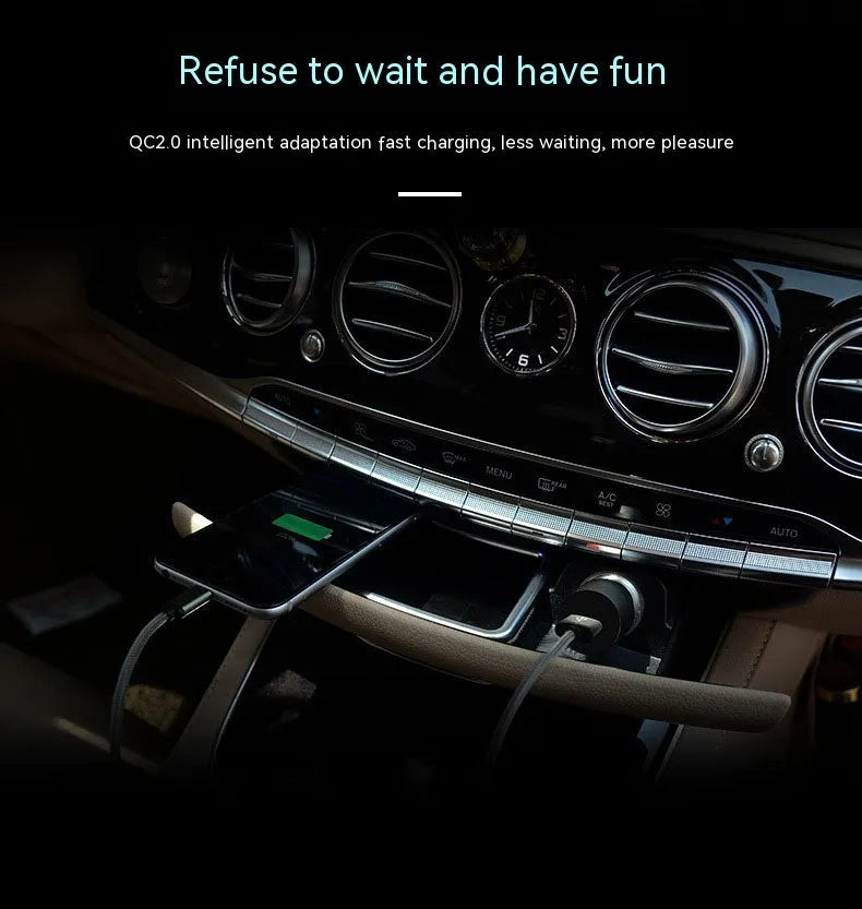 White QC30 USB car fast charger with QC2.0 certification for vehicle smartphone charging