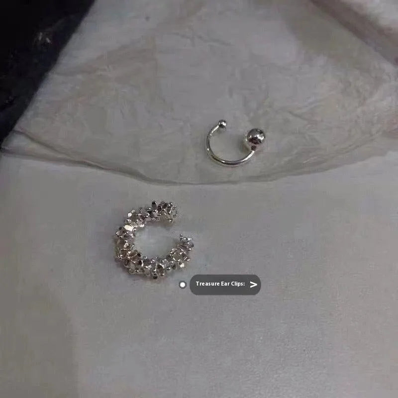 Geometric earrings with frosty finish and ear clip backing in B4710 colour