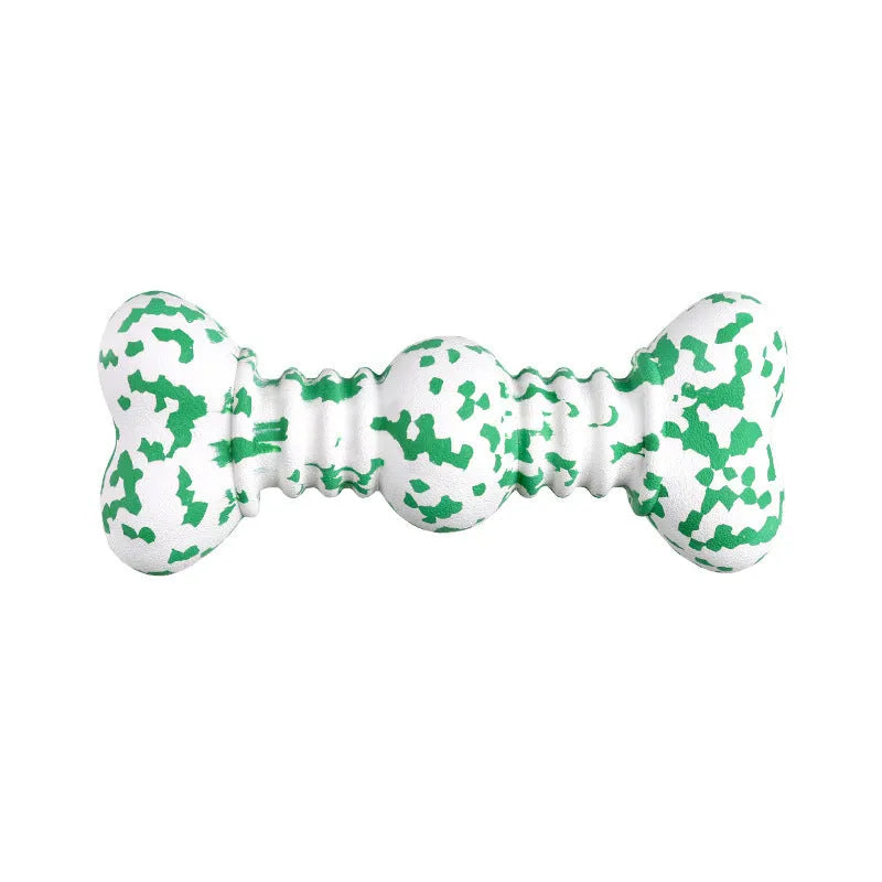 USDA Organic natural rubber dog chew toy with camouflage pattern for medium and large breed dogs