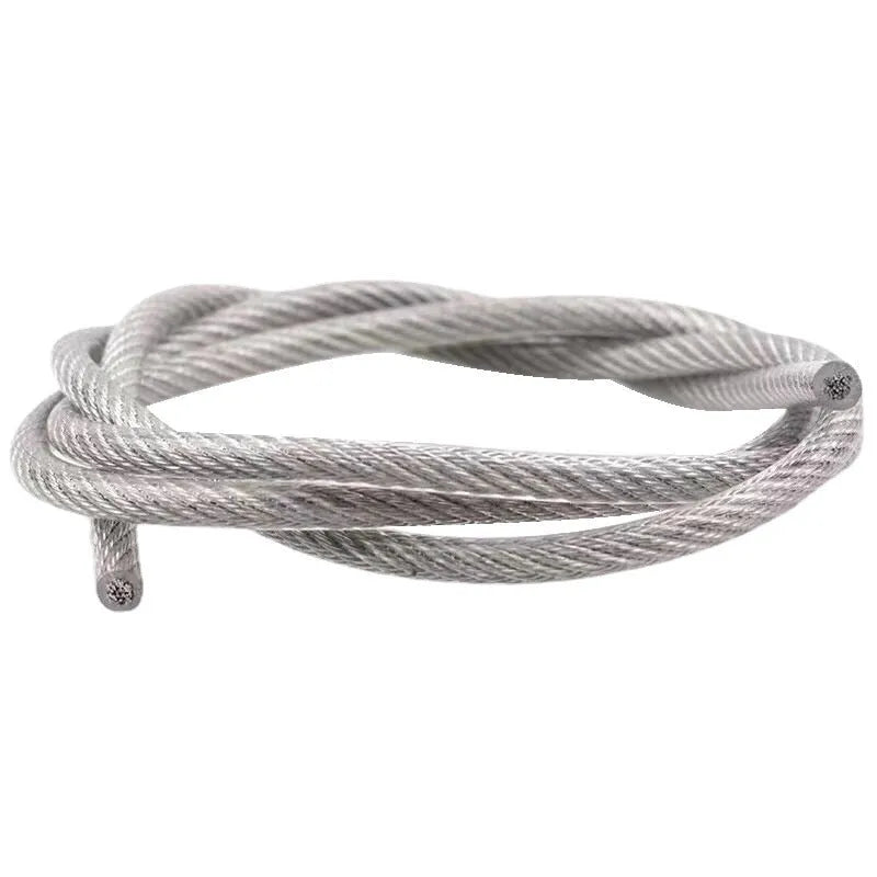 Coiled 304 stainless steel invisible anti-theft wire net with 7x19 double twist structure for balcony safety