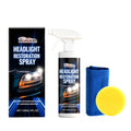 HOMONTH 120ml headlight restoration spray kit with PTFE formula, sponge and microfiber towel