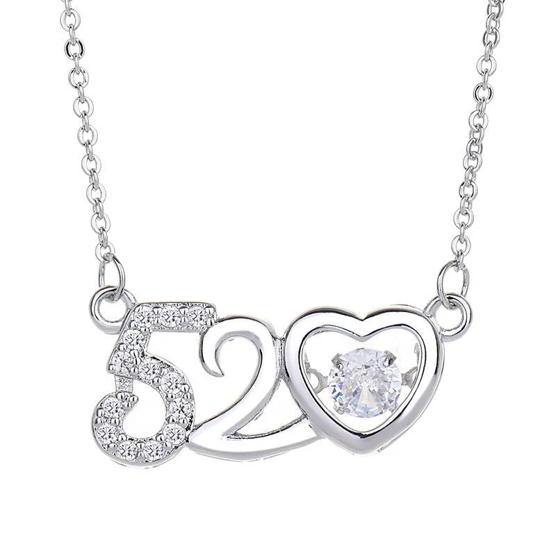 Sterling silver heart pendant necklace with crown and bow detailing in rose gold or silver finish