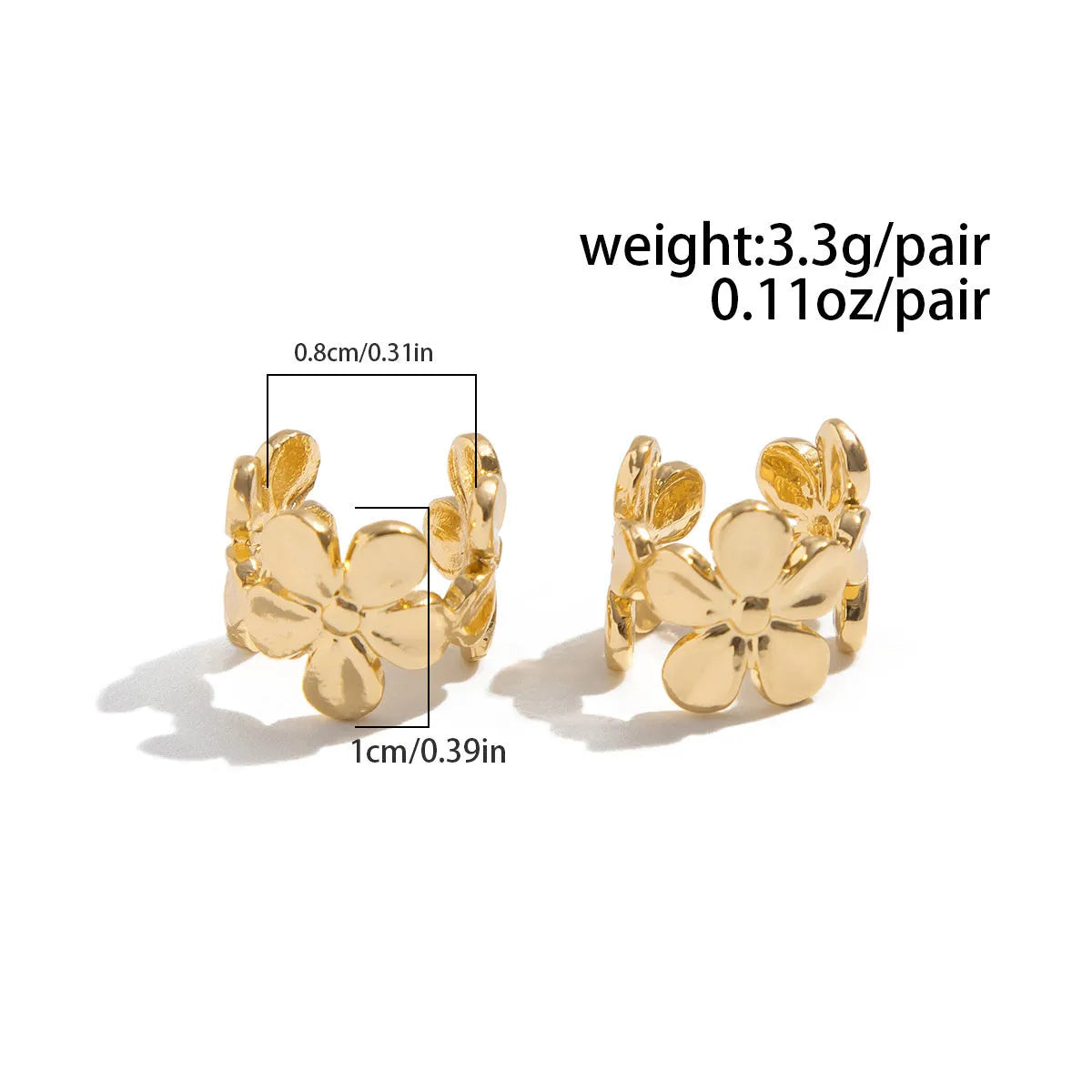 Gold starfish and scallop shell earrings for women with electroplated alloy construction