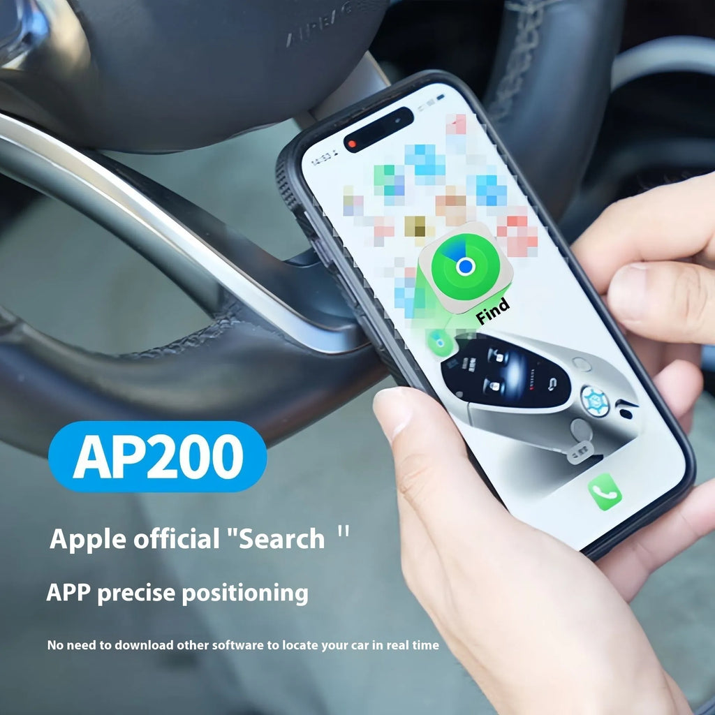 Matte black car GPS locator device with charging connector for vehicle tracking