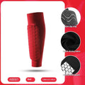 Outdoor sports honeycomb anti-collision leg protector in black polyester fibre, sizes M L XL