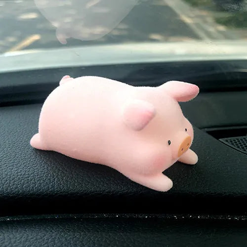 Resin cartoon pig figurine car dashboard ornament decoration