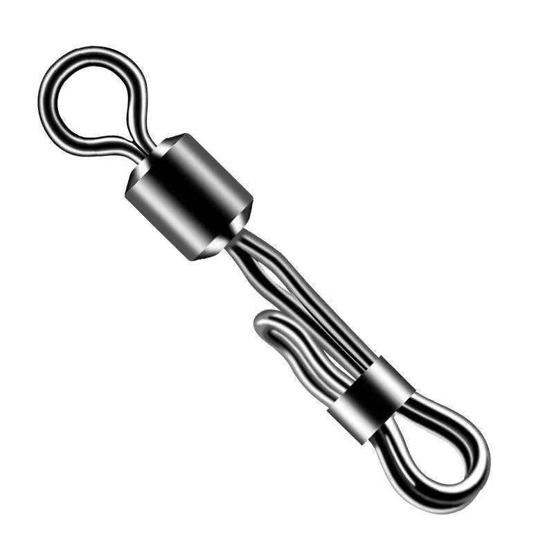 Brass quick change fishing line clamp barrel swivel bearing
