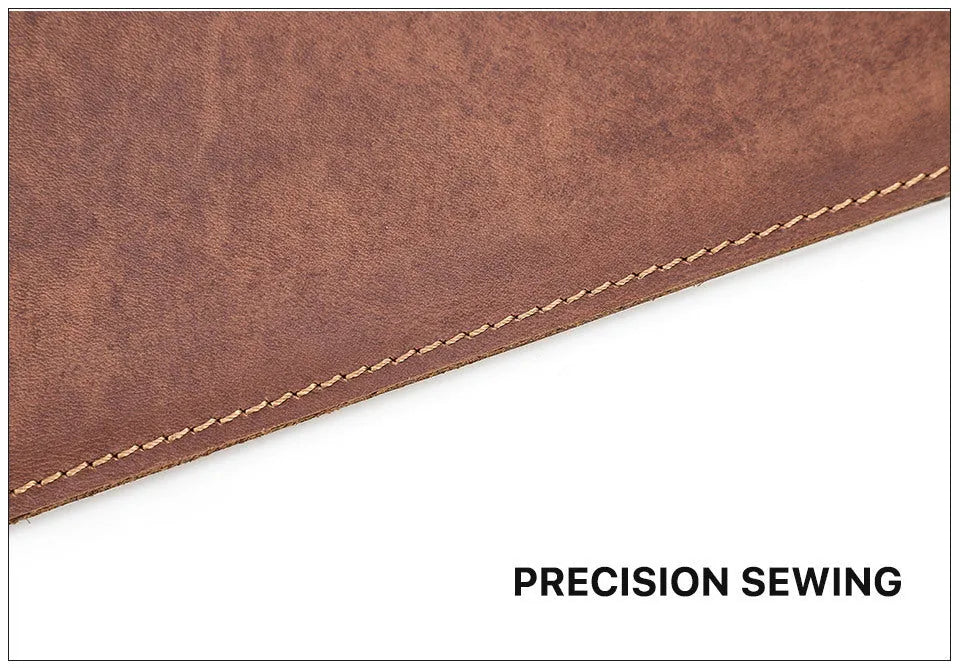 Brown crazy horse leather laptop bag for 13.3-inch MacBook Pro and Air in horizontal style