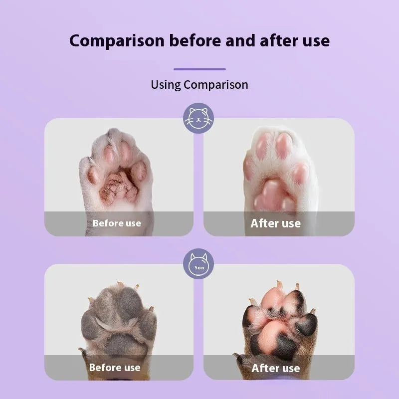 40g tub of pet foot moisturising cream with Brazil palm wax for dog and cat paw care.