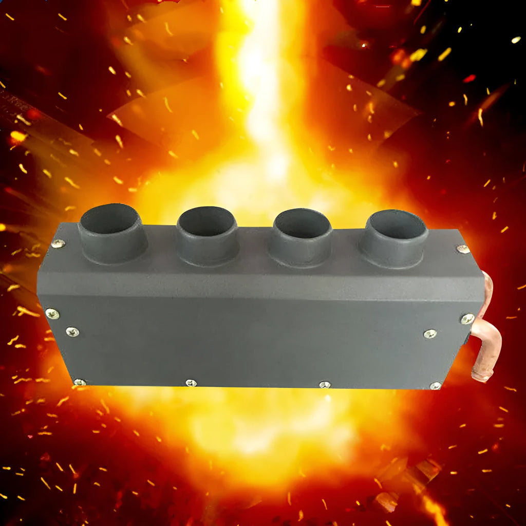 Long small four hole copper pipe body car heater metal casing 12V 24V manual control unit