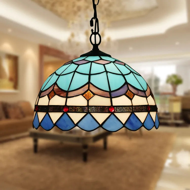 European baroque chandelier with coloured glaze finish and abstract design