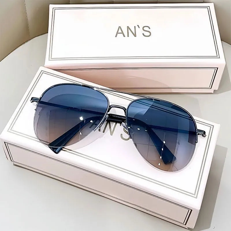 Metal frame aviator driving sunglasses with large lenses available in multiple colour combinations