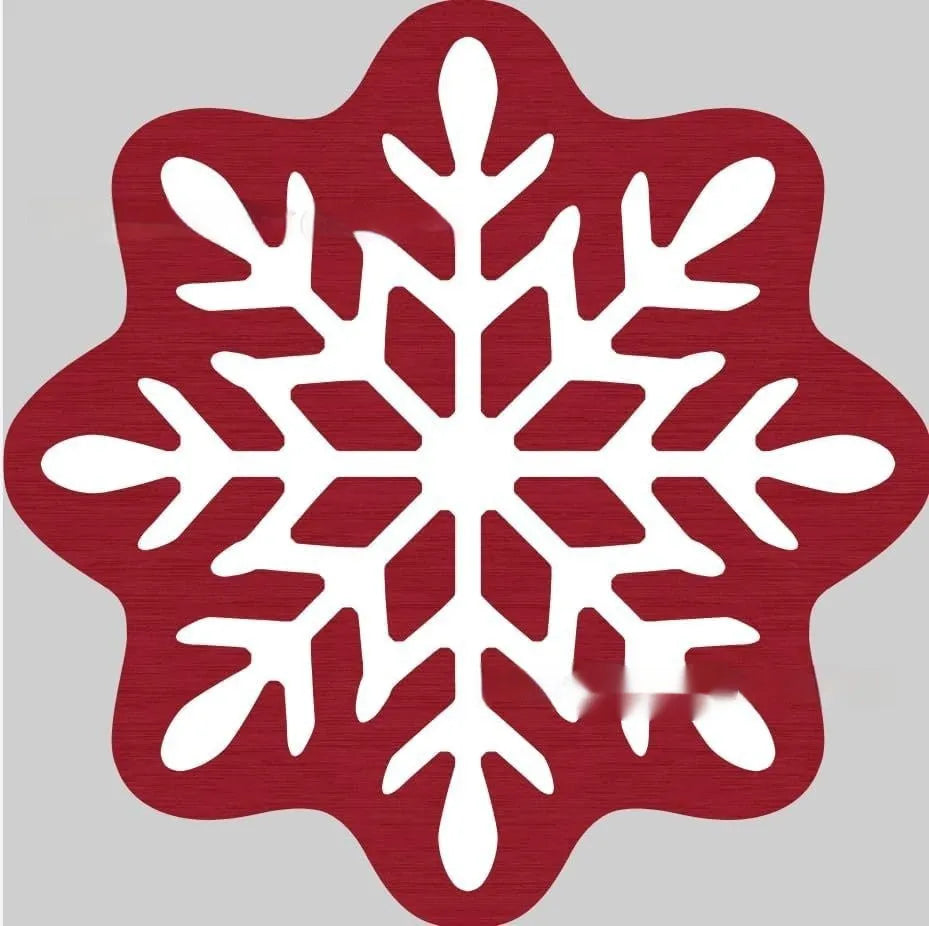 Christmas round polyester rug with festive printed design in soft cashmere-like texture