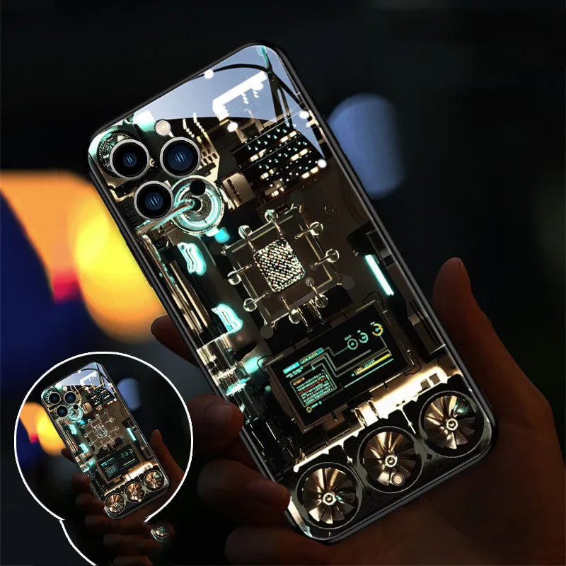 Xpress 14 iPhone case with tempered glass back and incoming light notification indicator