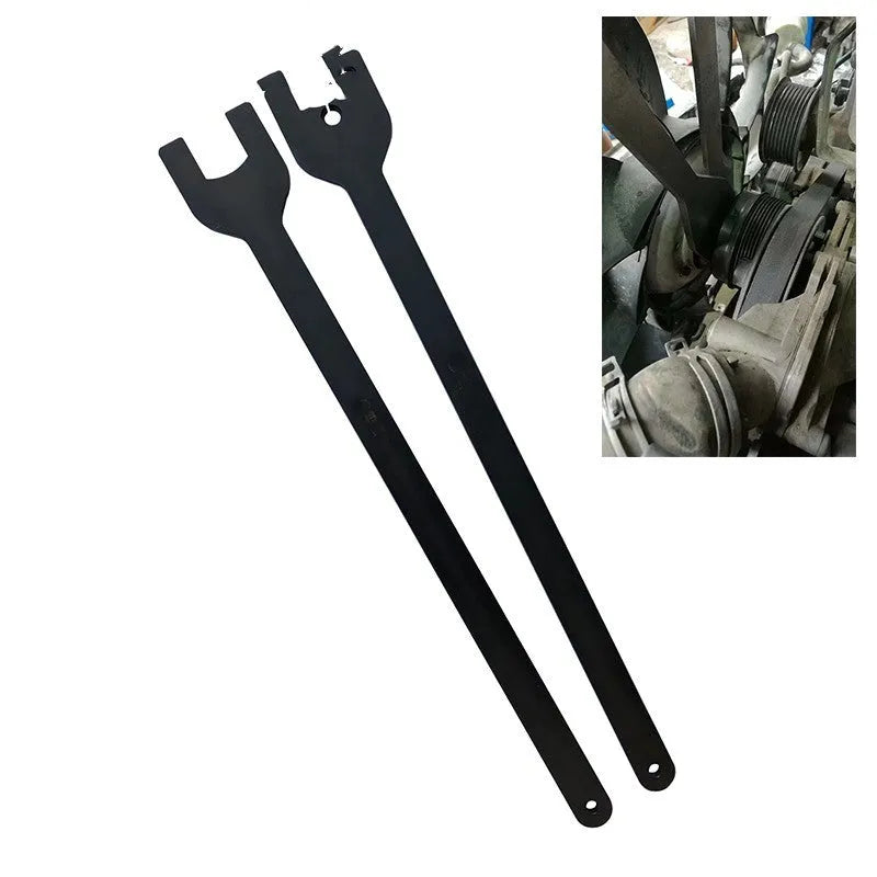 Land Rover fan wrench set with 36mm and 40mm alloy steel spanners for automotive repair.