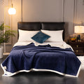 Double fleece blanket 530gsm coral fleece in modern simple design
