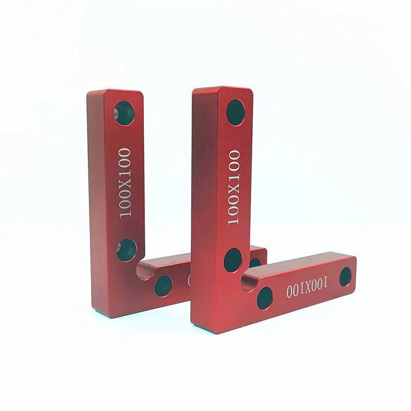 Aluminium woodworking right angle positioning block fixture for 90-degree clamping