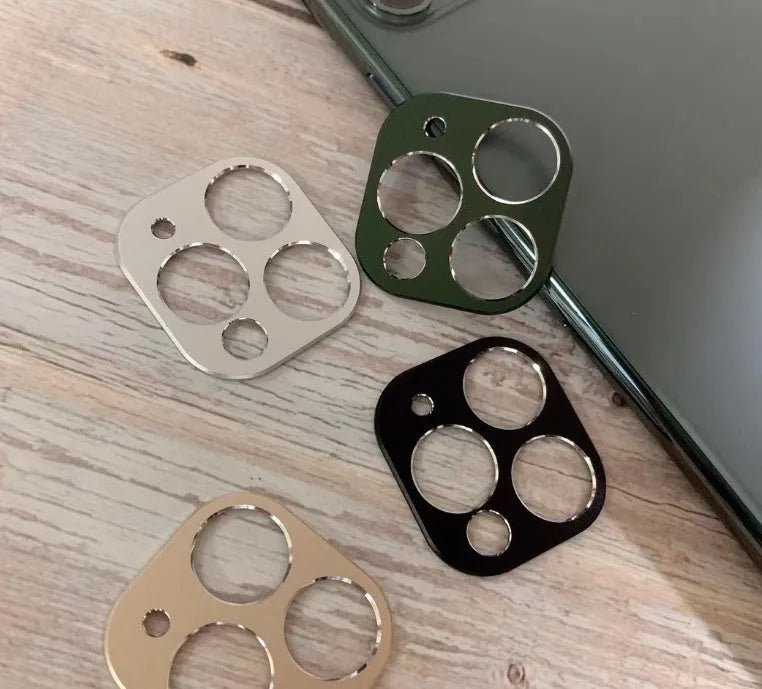 Metal camera lens protection ring for iPhone 11 and iPhone 11 Pro in multiple colour options.