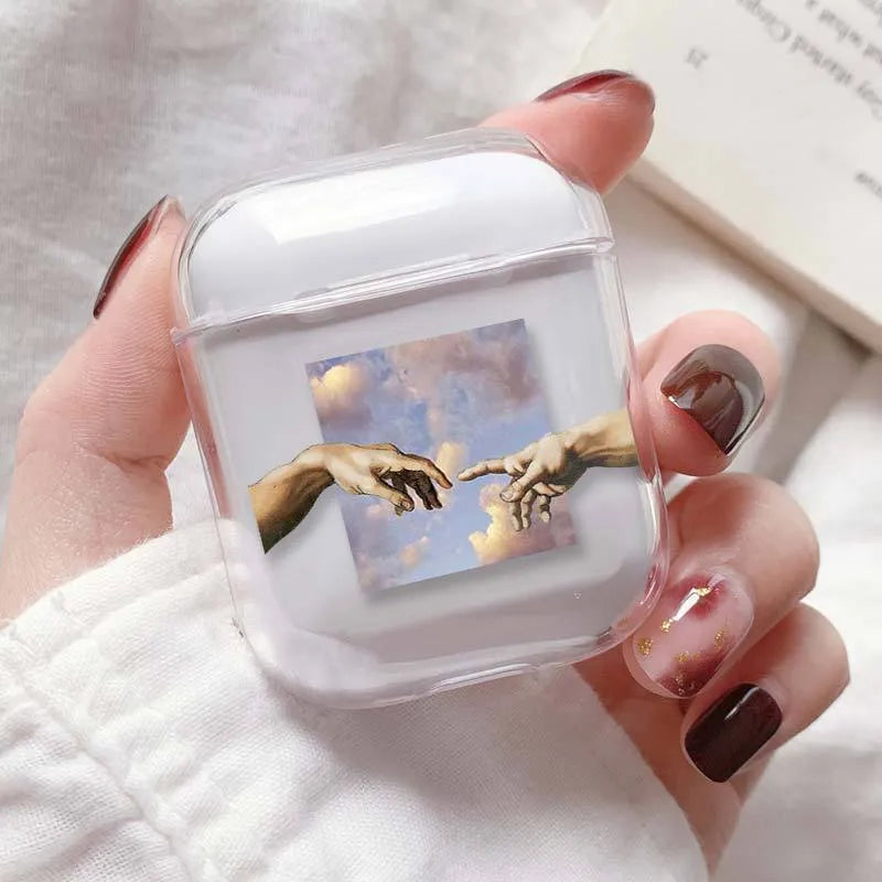 Transparent plastic protective cover for Apple AirPods and AirPods Pro wireless earbuds