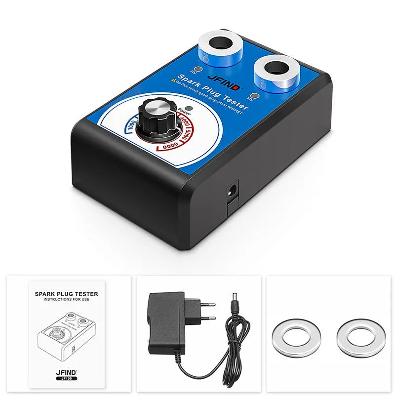 Car spark plug ignition system detector diagnostic tool with compact rectangular design