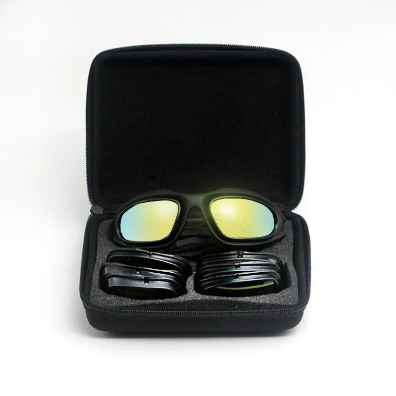 Tactical polarized cycling sunglasses with PC frame in sports style