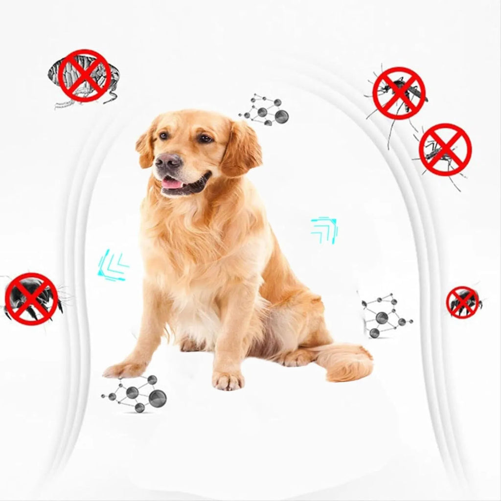 Double-sided plastic flea comb for dogs and cats with dense teeth for removing fleas and cleaning tear stains.