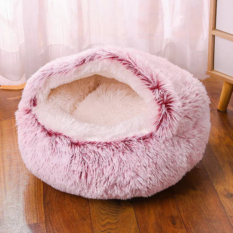 Waterproof cloth dog kennel in semi-enclosed design showing colour and size options
