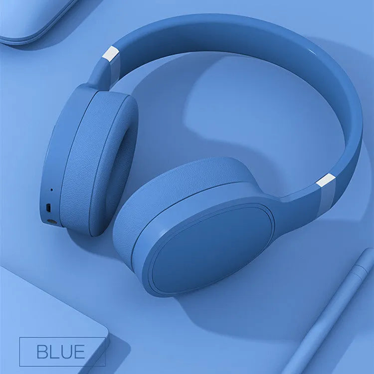 Wireless Bluetooth headset in black colour with over-ear design and adjustable headband