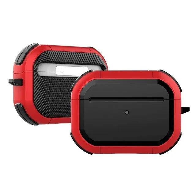 TPU and PC protective case cover for Apple AirPods charging case in various colours.