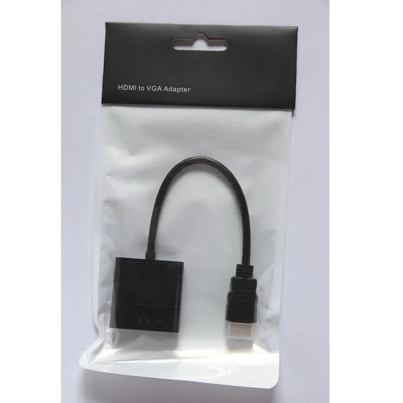 HDMI to VGA adapter cable with 0.3 metre length and female VGA port