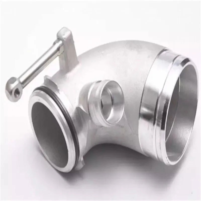 Aluminium alloy 90-degree turbo pipe elbow for lateral engine positioning
