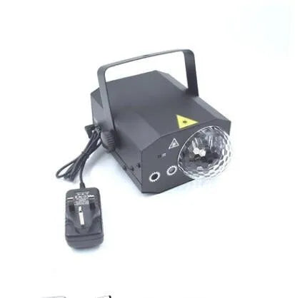 Black LED laser magic fan projection lamp with red and green laser lights for KTV and stage use
