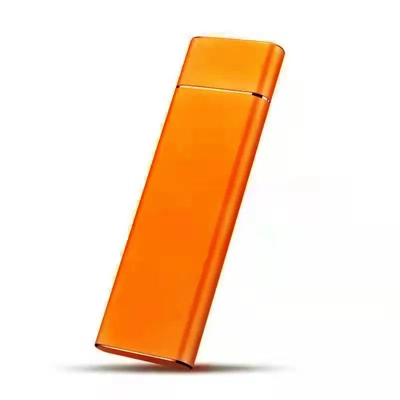 Ultra-thin 6TB mobile hard disk with metal shell in black, blue, orange, red, or silver colour options