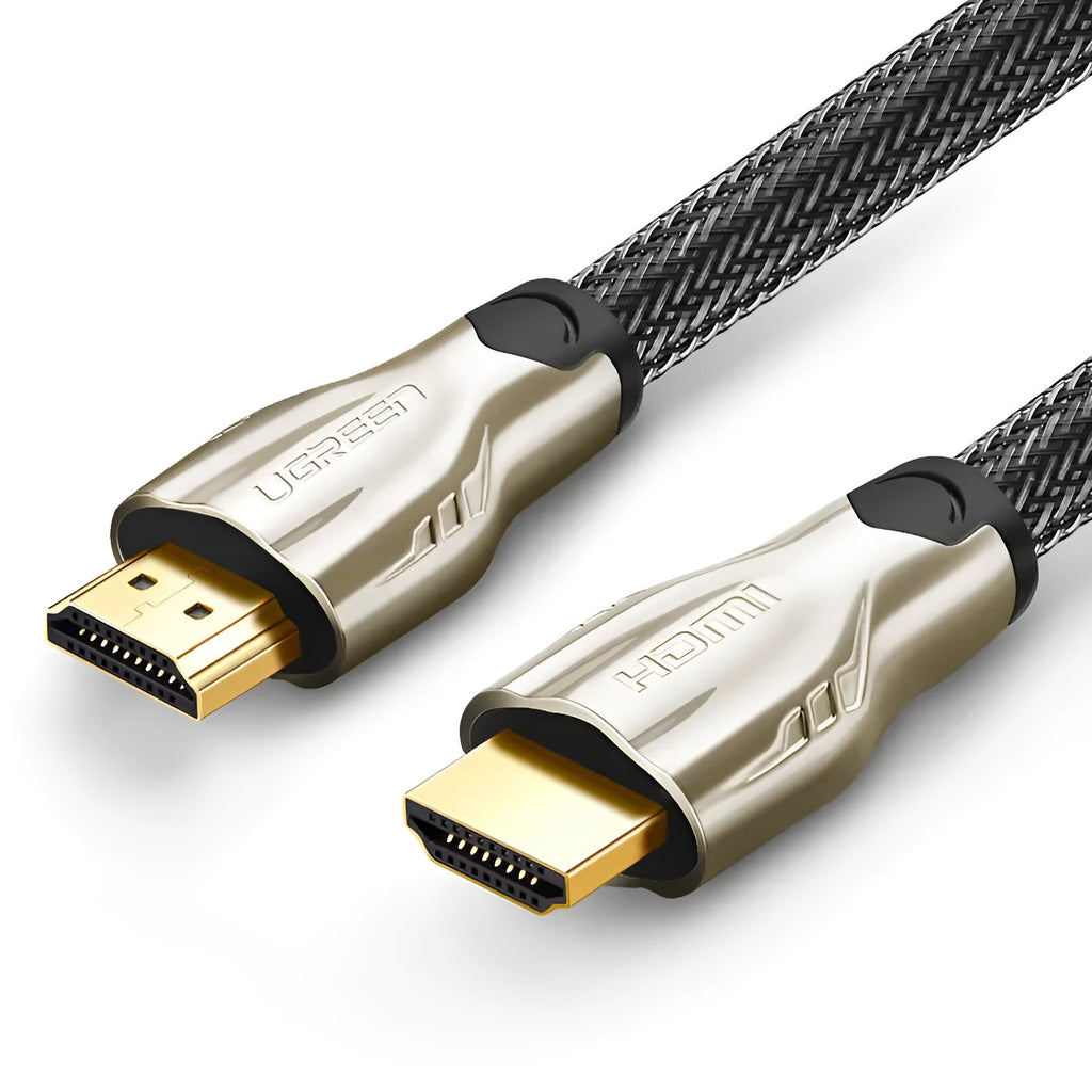 HDMI cable with gold connectors showing length options from 0.5 to 5 metres