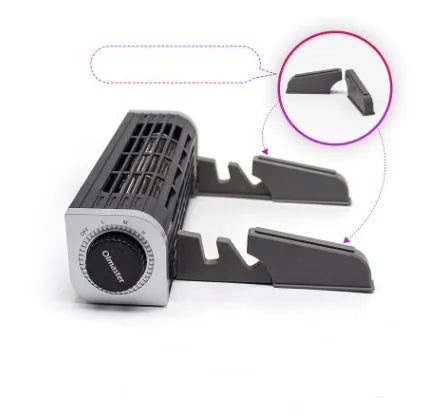 Black notebook cooling pad with adjustable fan speed control showing 294cm length and USB power connection