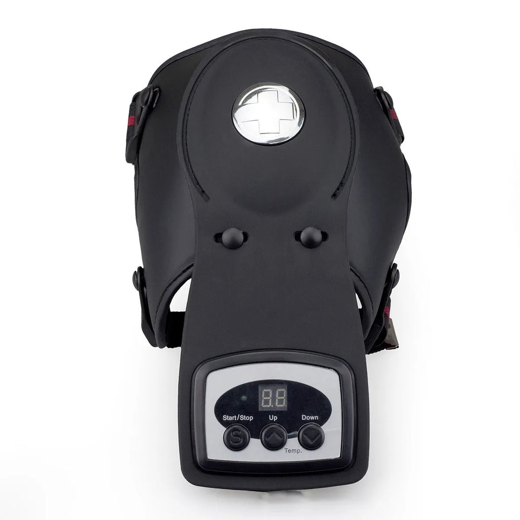 Portable infrared knee and shoulder massager with adjustable heat control and separate pads