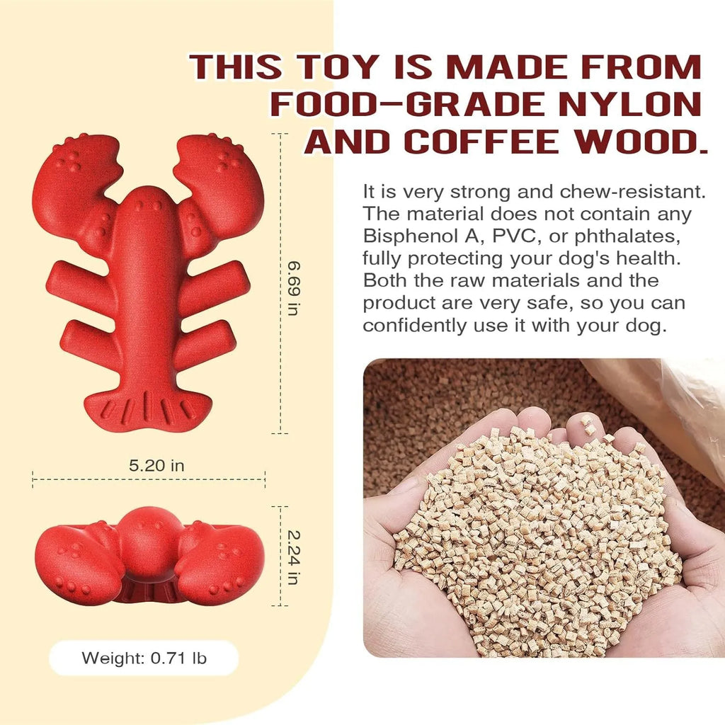 Red hard-wearing dog chew bone for aggressive chewers and large breed dogs