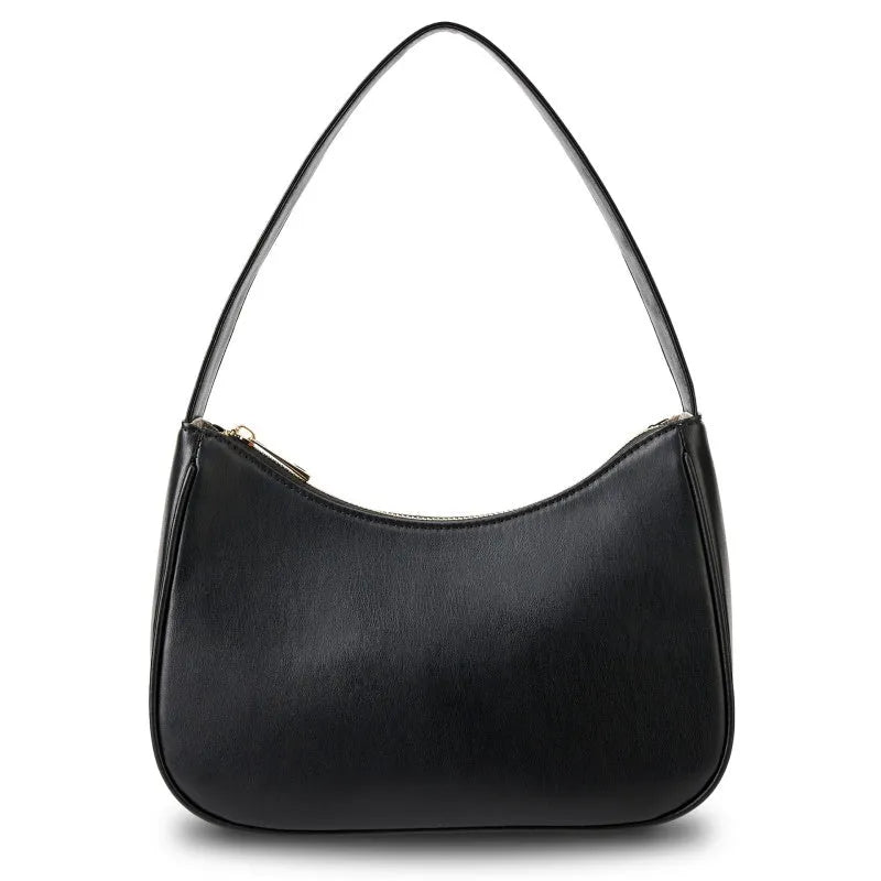 Simple retro waterproof PU shoulder bag with adjustable strap in multiple colour options