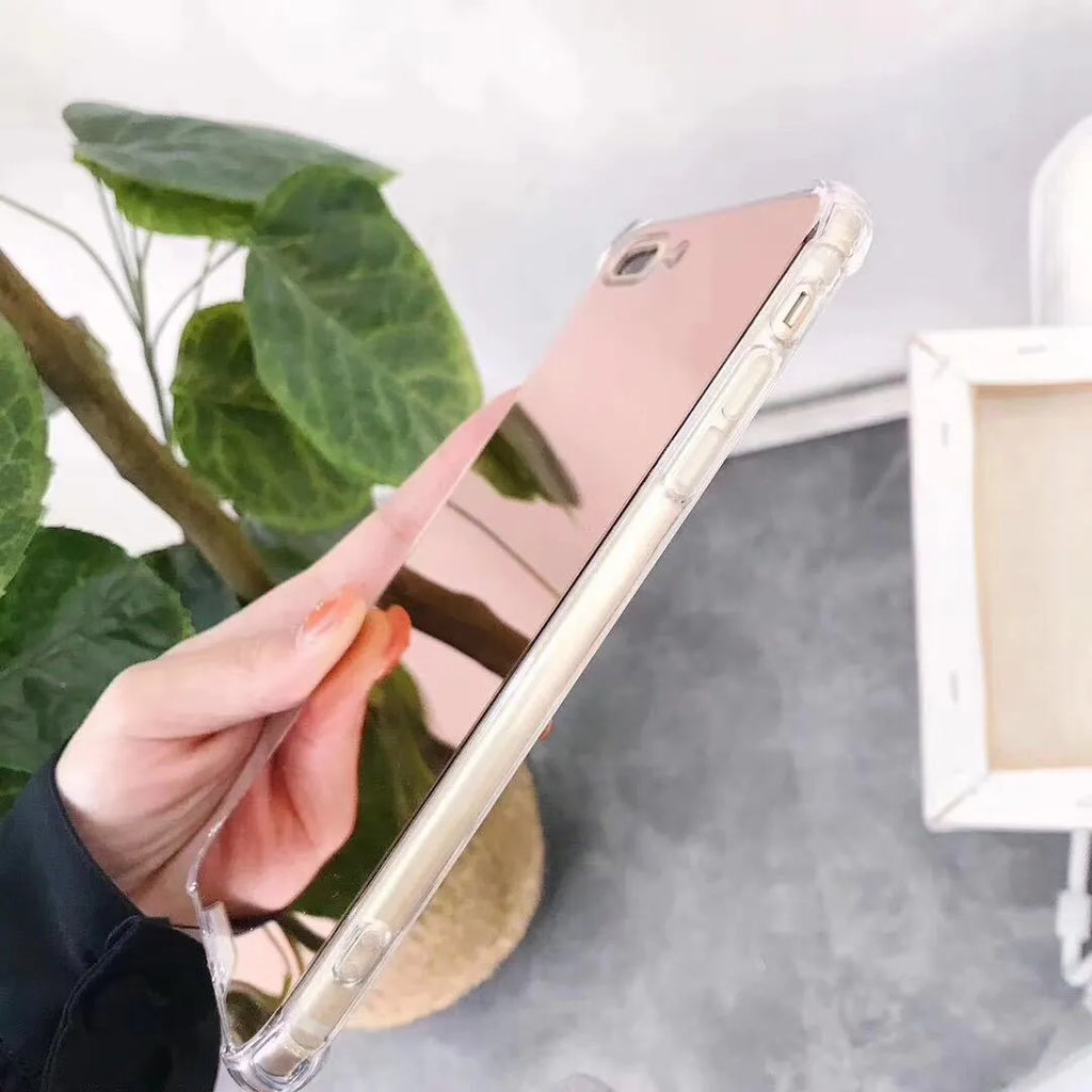 Transparent TPU protective case for iPhone showing phone's colour through clear back.